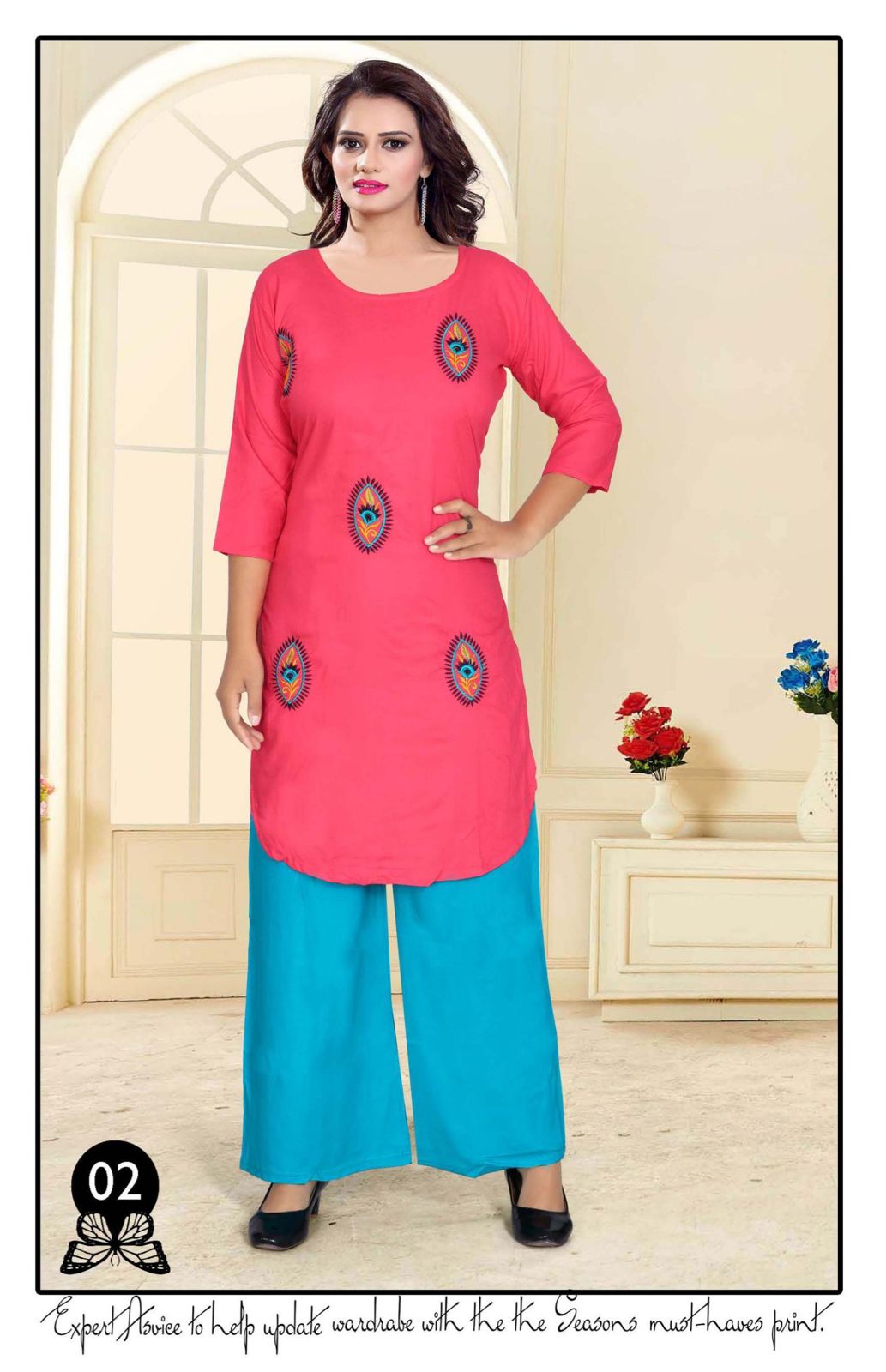 Beauty Queen Mantra 1 Casual Daily Wear Rayon Printed  Kurti With Bottom Collection